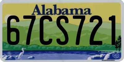 AL license plate 67CS721