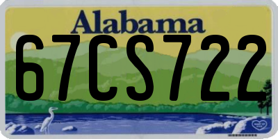 AL license plate 67CS722