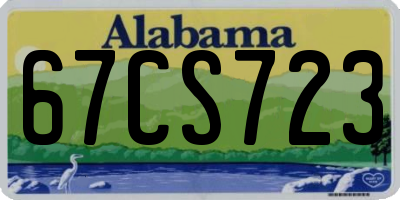 AL license plate 67CS723