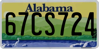 AL license plate 67CS724