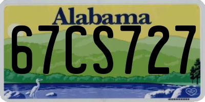 AL license plate 67CS727