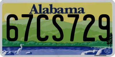AL license plate 67CS729