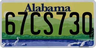 AL license plate 67CS730