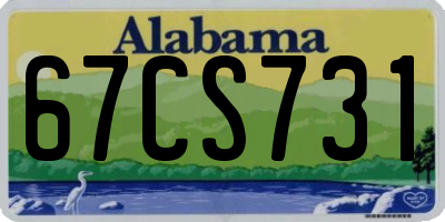 AL license plate 67CS731