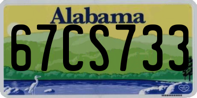 AL license plate 67CS733