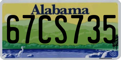 AL license plate 67CS735