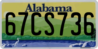 AL license plate 67CS736