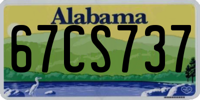 AL license plate 67CS737