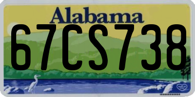 AL license plate 67CS738