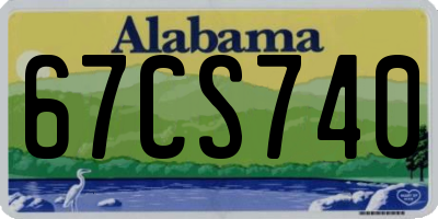 AL license plate 67CS740