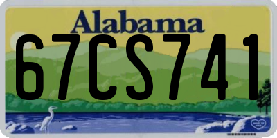 AL license plate 67CS741