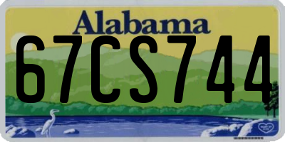AL license plate 67CS744