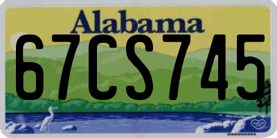 AL license plate 67CS745