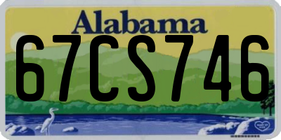 AL license plate 67CS746
