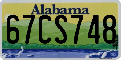 AL license plate 67CS748