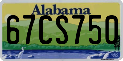 AL license plate 67CS750