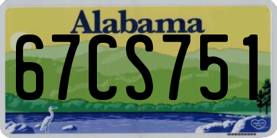AL license plate 67CS751