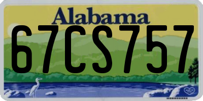 AL license plate 67CS757