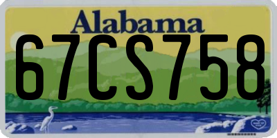 AL license plate 67CS758