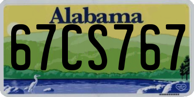 AL license plate 67CS767