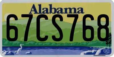 AL license plate 67CS768