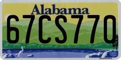 AL license plate 67CS770