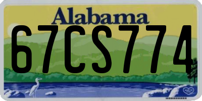 AL license plate 67CS774