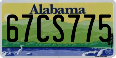 AL license plate 67CS775