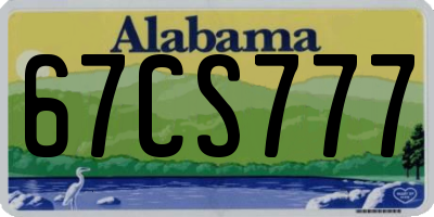AL license plate 67CS777