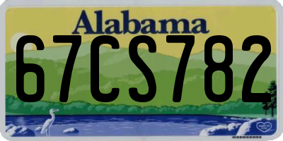 AL license plate 67CS782