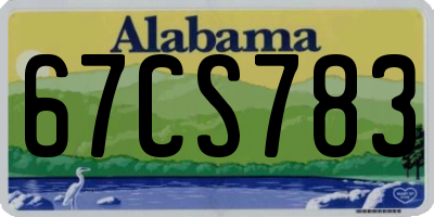 AL license plate 67CS783