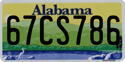 AL license plate 67CS786