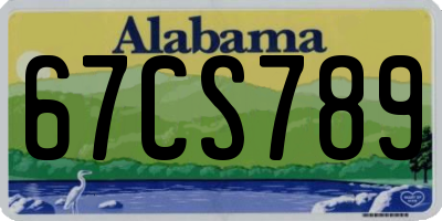 AL license plate 67CS789