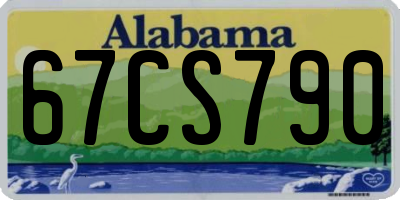 AL license plate 67CS790