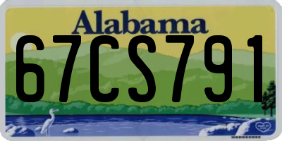 AL license plate 67CS791