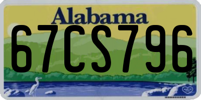 AL license plate 67CS796