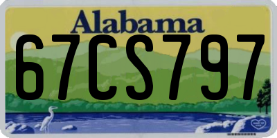 AL license plate 67CS797