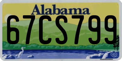 AL license plate 67CS799