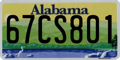 AL license plate 67CS801