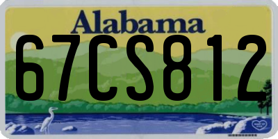 AL license plate 67CS812