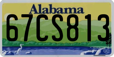 AL license plate 67CS813
