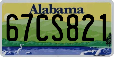 AL license plate 67CS821