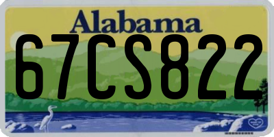 AL license plate 67CS822