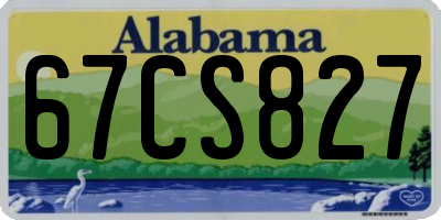 AL license plate 67CS827