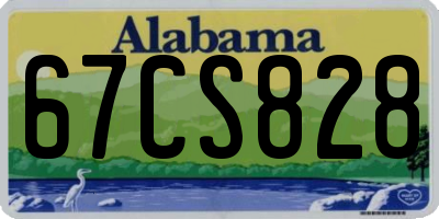 AL license plate 67CS828