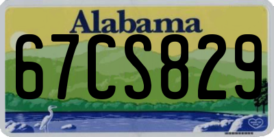 AL license plate 67CS829