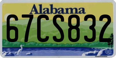 AL license plate 67CS832