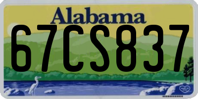AL license plate 67CS837