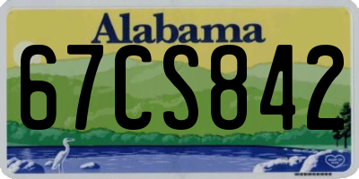 AL license plate 67CS842