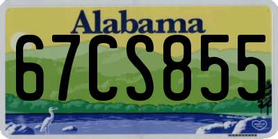 AL license plate 67CS855